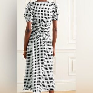 Sleeper Monochrome Checkered Midi Dress